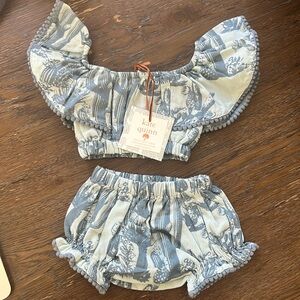 Kate Quinn Blue Cactus Set 0-3m NWT